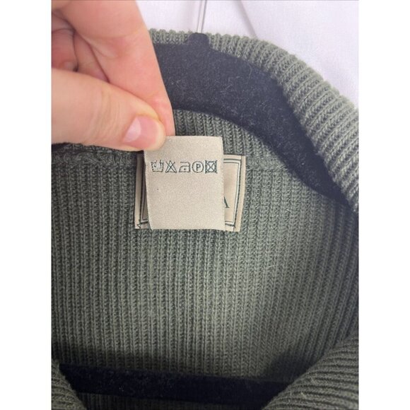 Beretta Wool-Blend Hunting Sweater w/ Leather-Look Shoulder Patches Mens Size L - Picture 4 of 13